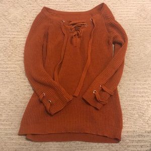 Burnt orange sweater